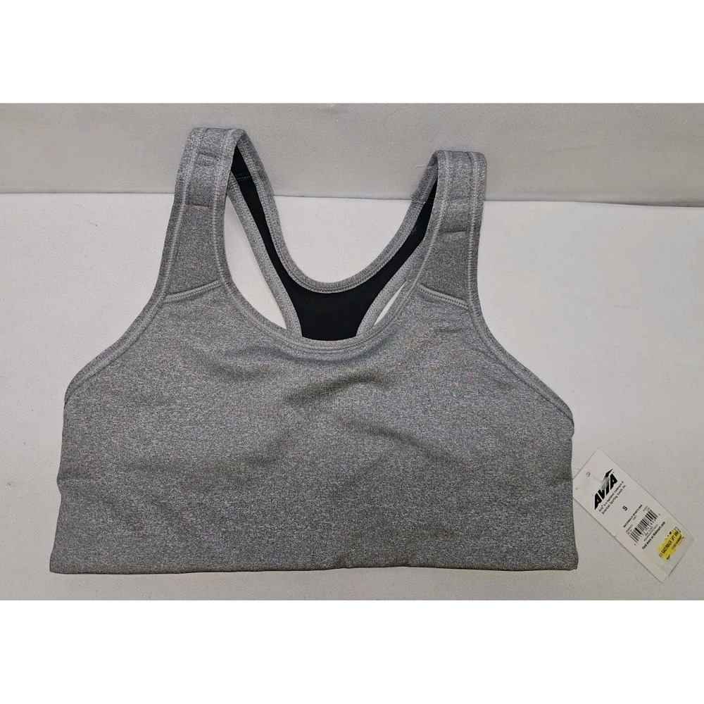 Avia Women's Sport Bra Medium Support SIZE S Gray Athletic